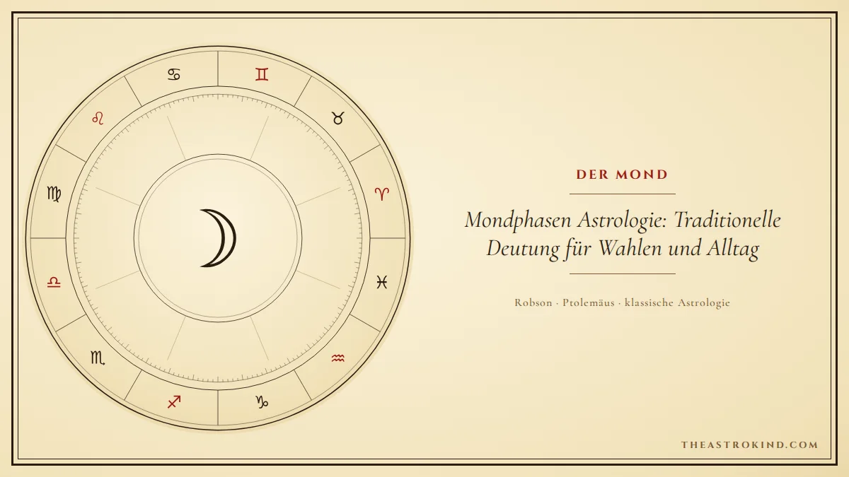 Mondphasen Astrologie: Traditionelle Deutung für Wahlen und Alltag