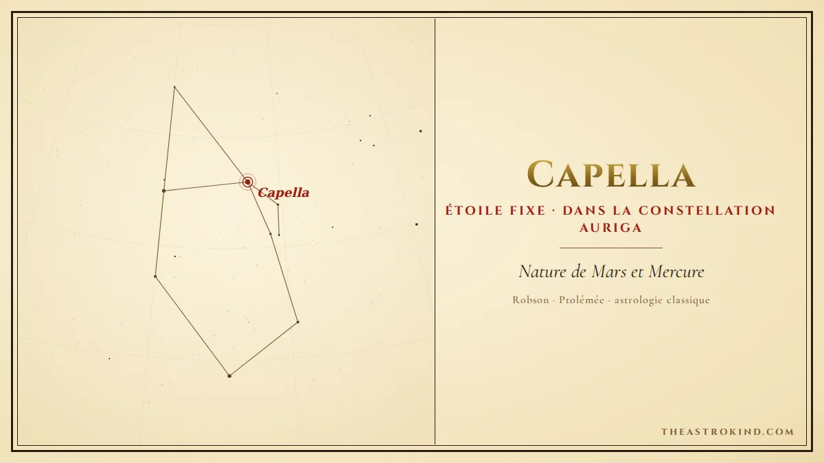 Capella en astrologie natale : l'étoile de la sagesse mercurienne