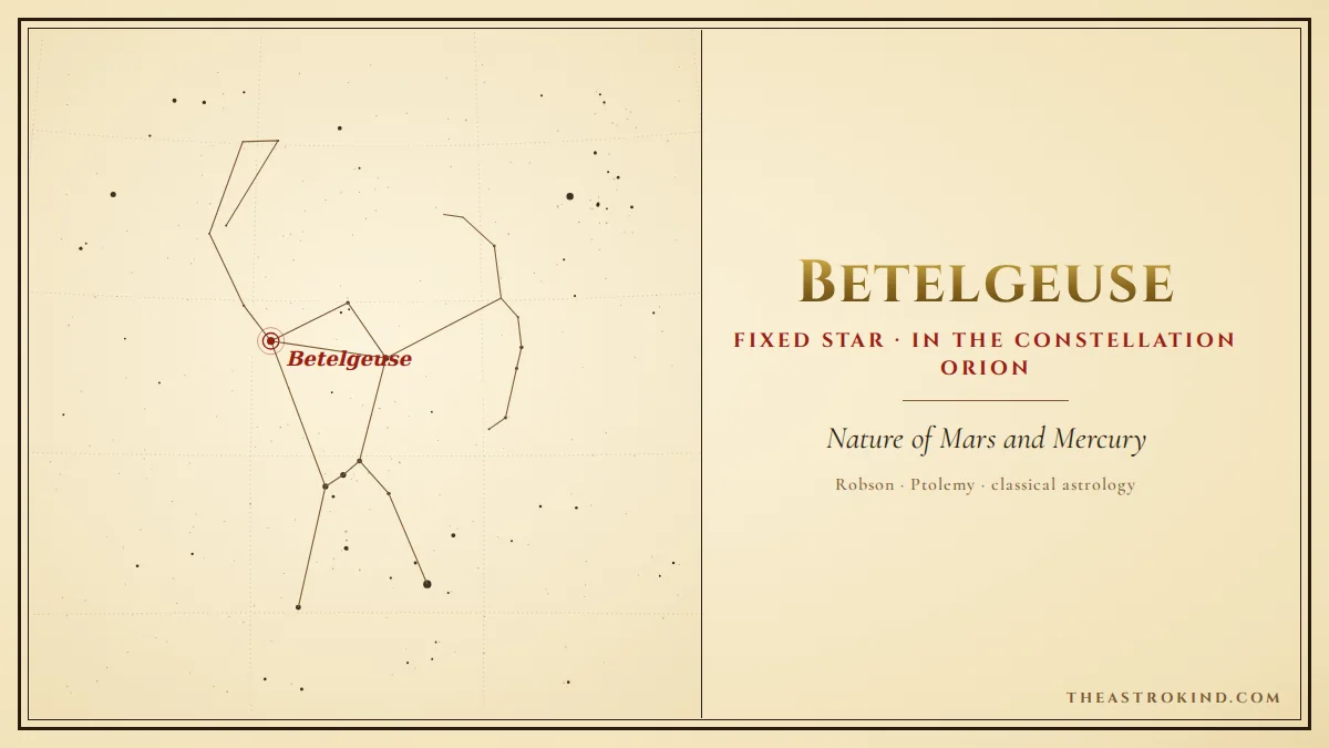 Betelgeuse in Astrology: The Martial-Mercurial Star