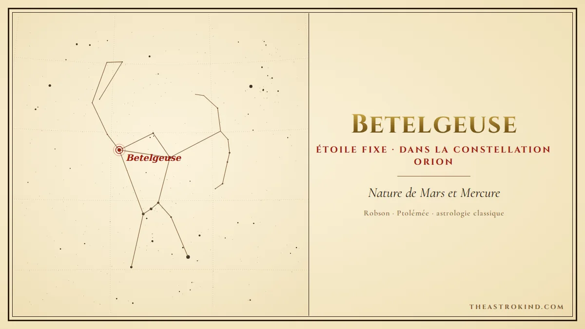 Bételgeuse en astrologie natale : l'épaule d'Orion