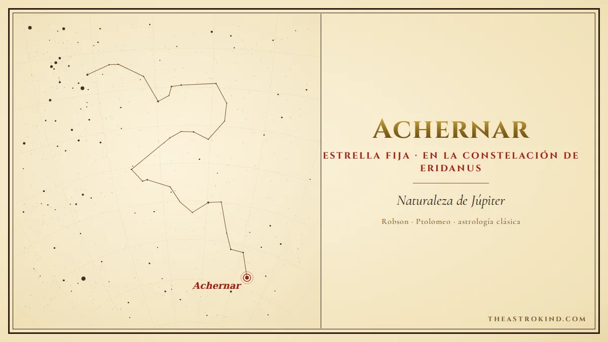 ¿Cómo influye Achernar en la astrología natal?