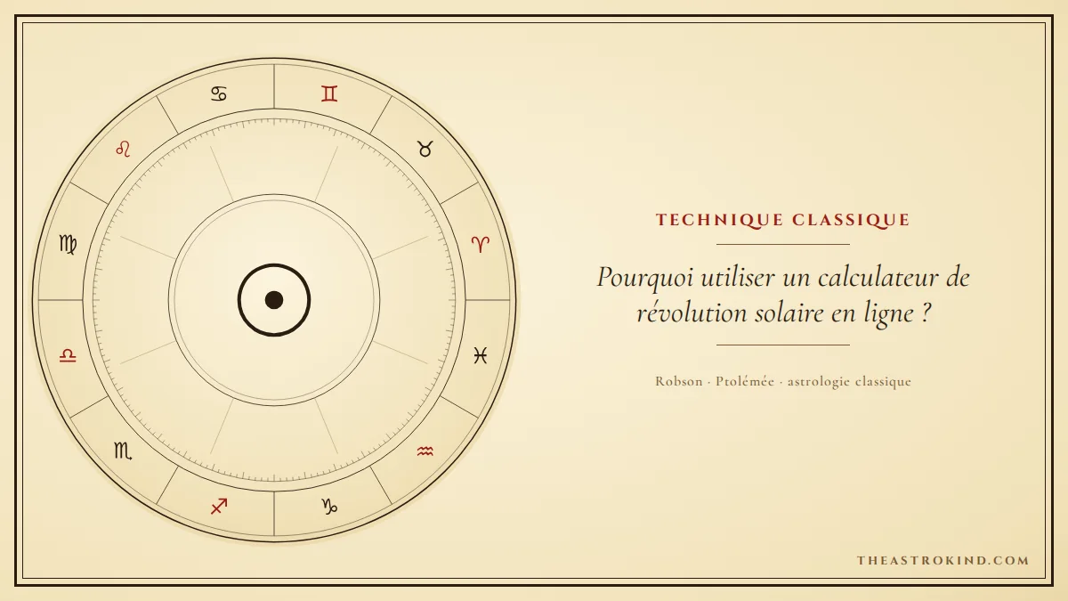 Pourquoi utiliser un calculateur de révolution solaire en ligne ?