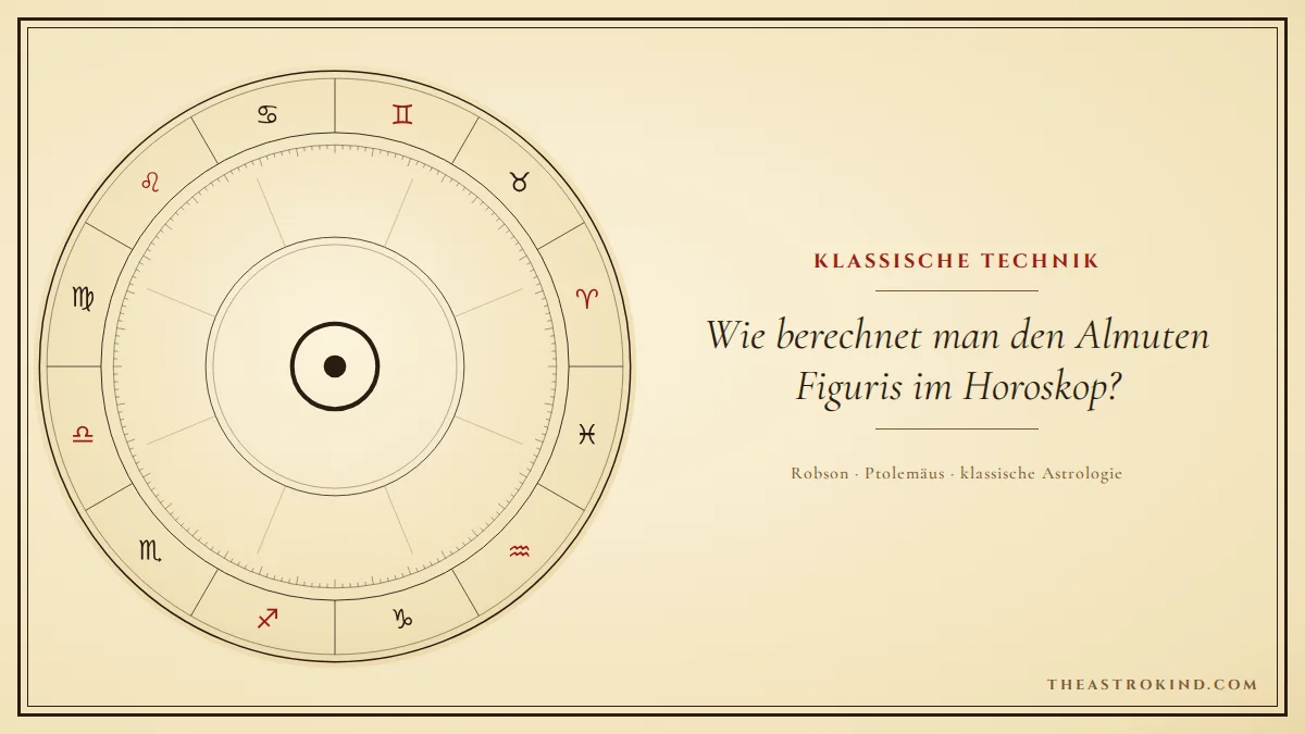 Wie berechnet man den Almuten Figuris im Horoskop?