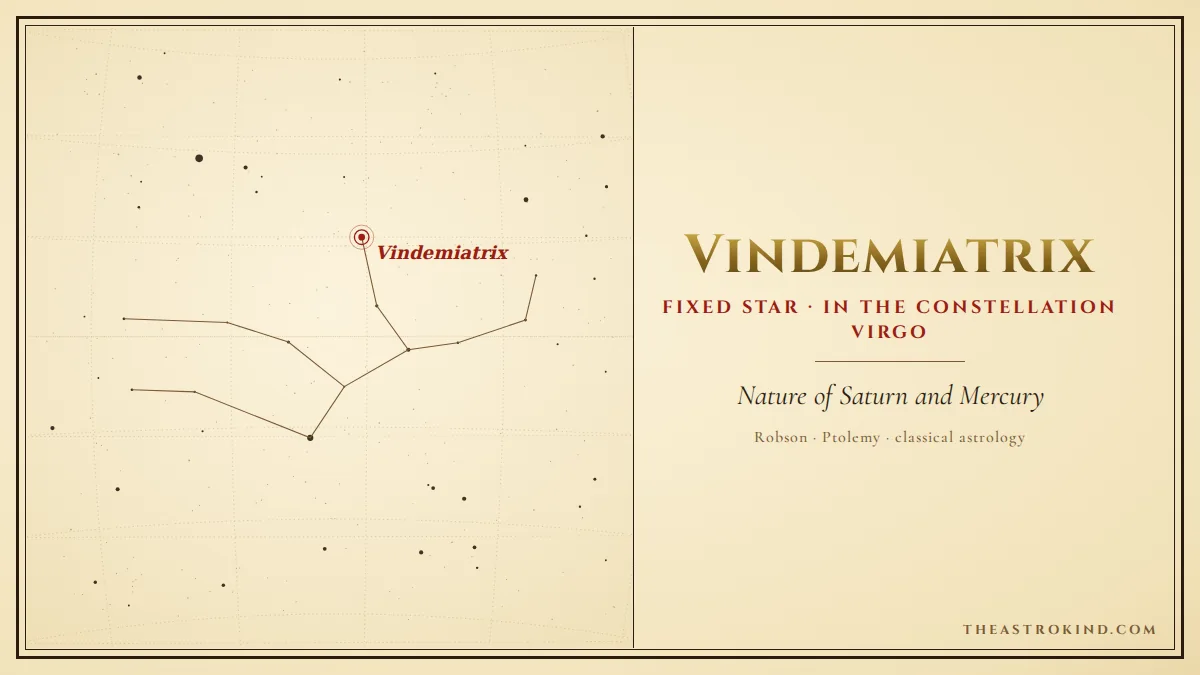 What Does Vindemiatrix in Natal Astrology Warn Against?