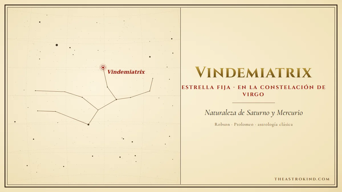 ¿Cómo interpretar Vindemiatrix en la astrología natal?