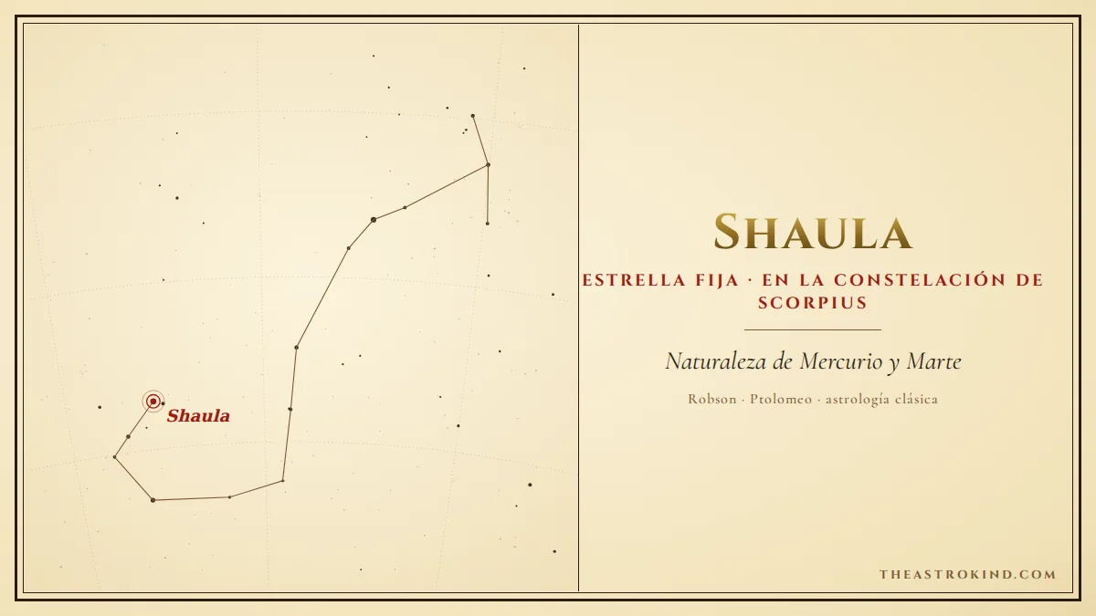 ¿Cómo influye Shaula en la carta natal?