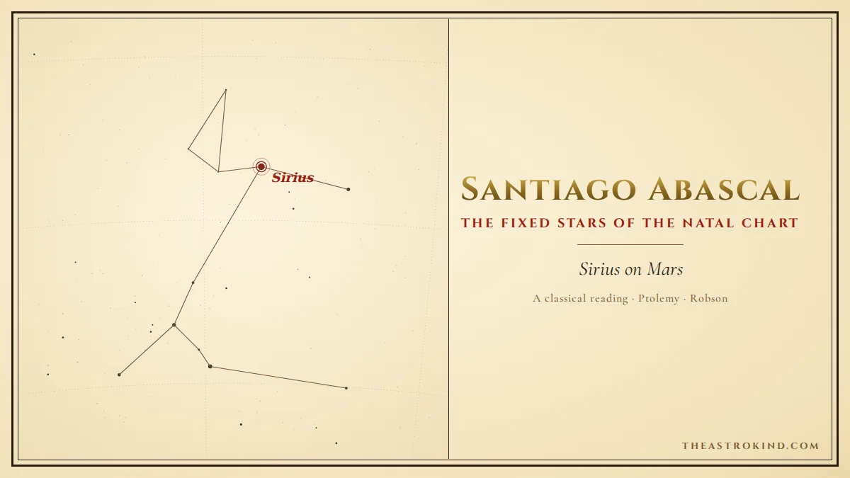 Fixed Stars in Santiago Abascal's Natal Chart