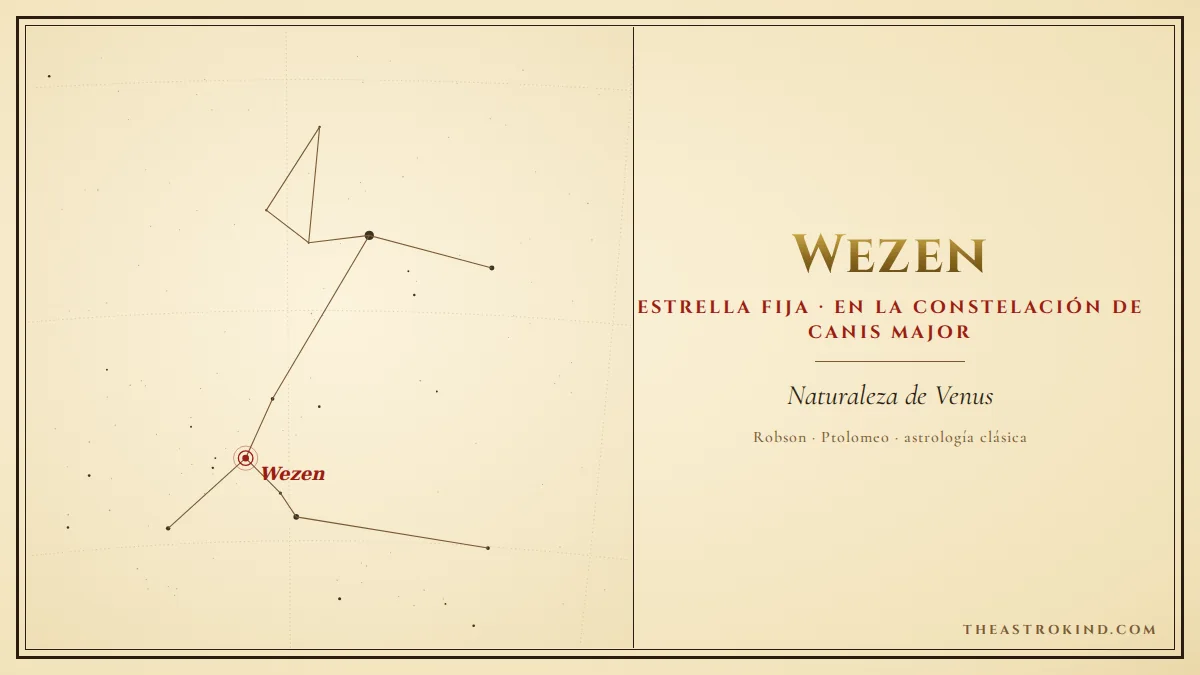 ¿Cómo influye Wezen en tu carta natal?