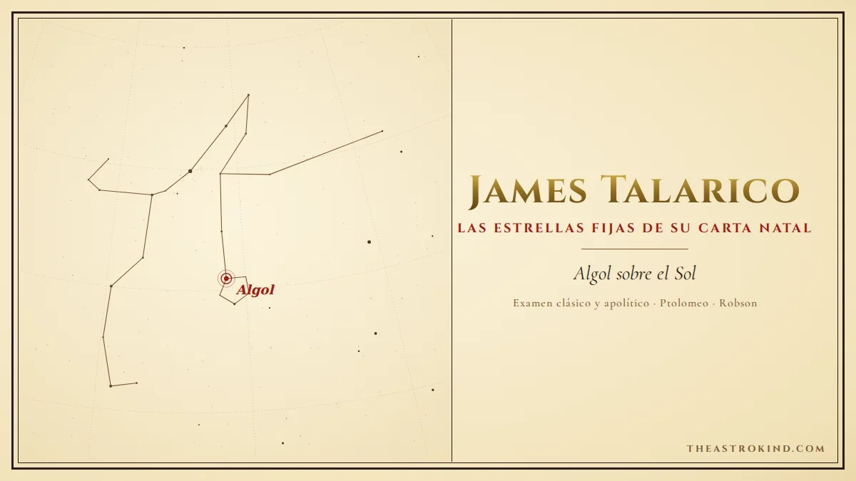 Estrellas fijas en la carta natal de James Talarico