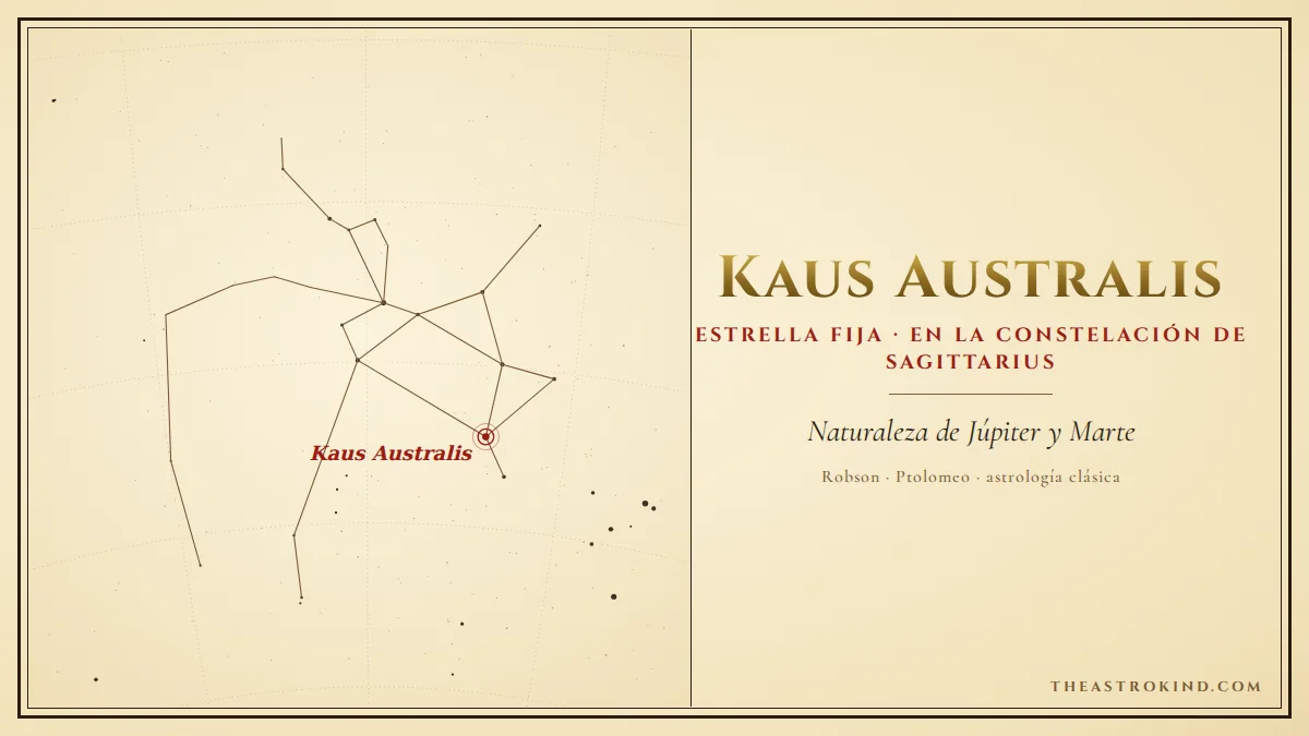 ¿Qué significa Kaus Australis en la carta natal?