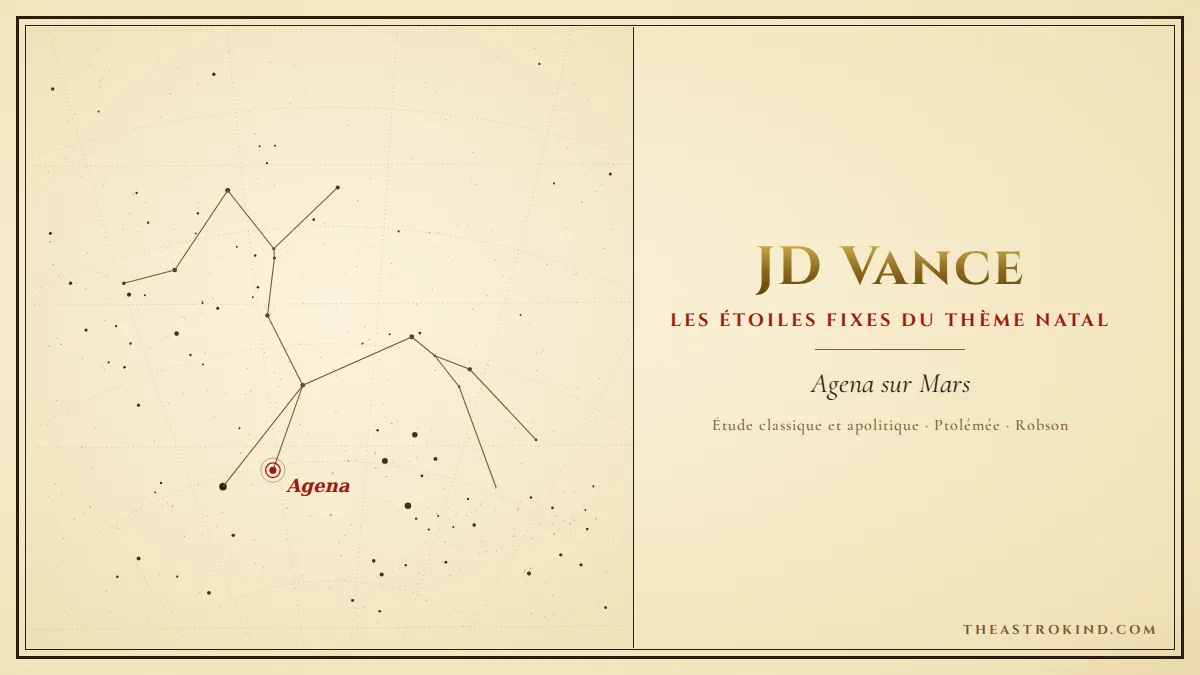 Étoiles fixes dans le thème natal de JD Vance