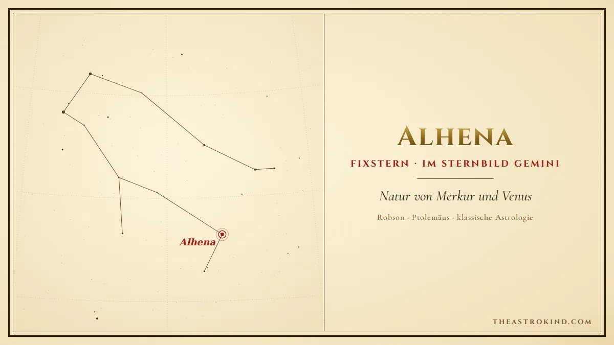 Wie wirkt Alhena im Geburtshoroskop?