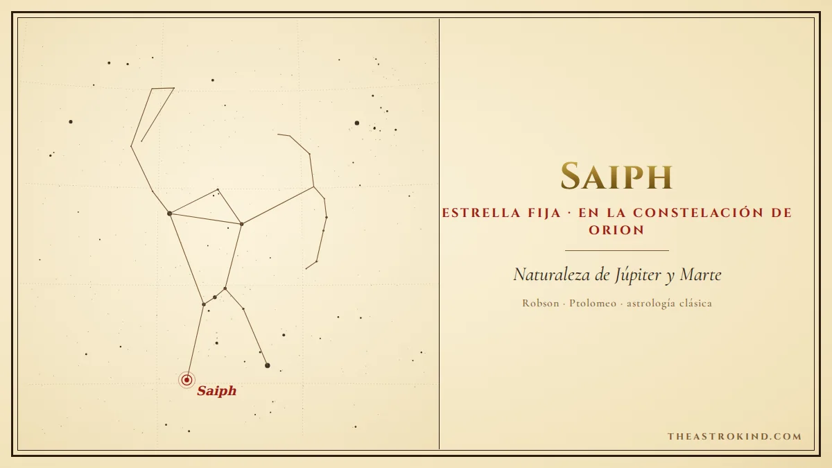 ¿Cómo influye Saiph en tu carta natal?