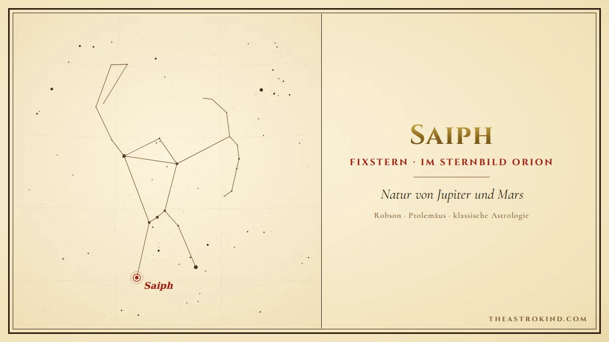 Saiph im Geburtshoroskop: Was bedeutet der Fixstern?