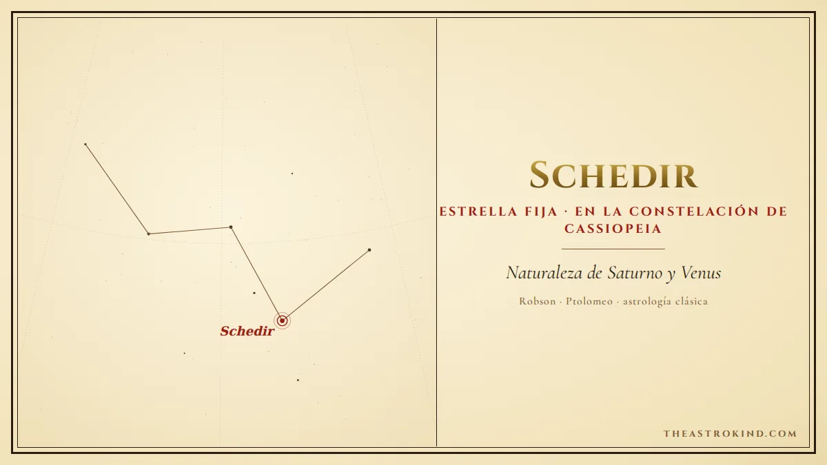 ¿Cómo influye Schedir en la carta natal?