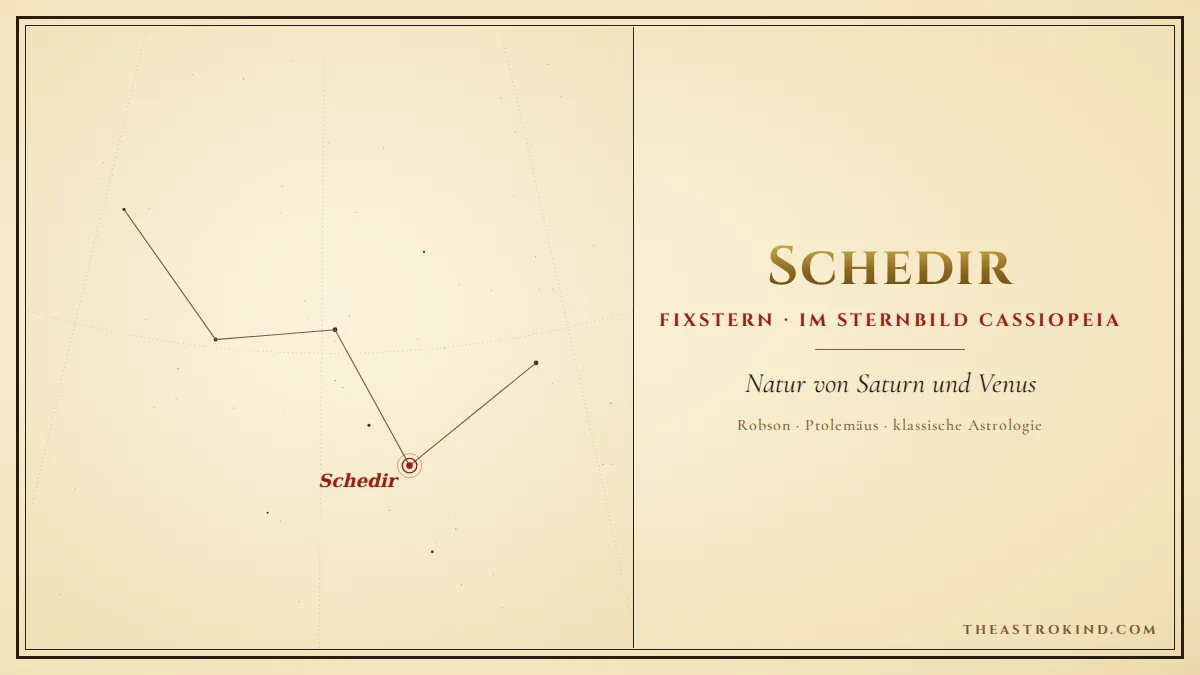 Schedir im Geburtshoroskop: Was bedeutet der Fixstern?