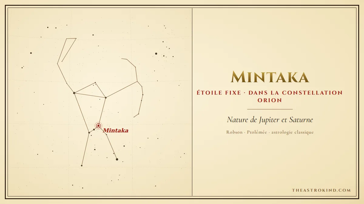Que signifie Mintaka dans un thème natal ?