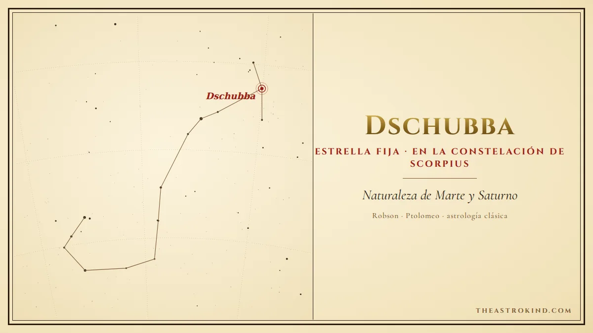 ¿Cómo influye Dschubba en la carta natal?