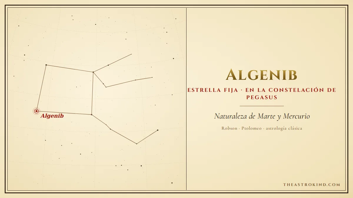 ¿Cómo influye Algenib en tu carta natal?