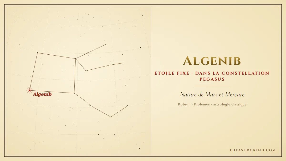 Comment interpréter Algenib en astrologie natale ?