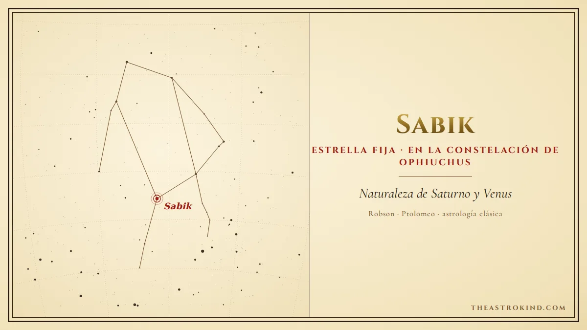 ¿Cómo influye Sabik en tu carta natal?