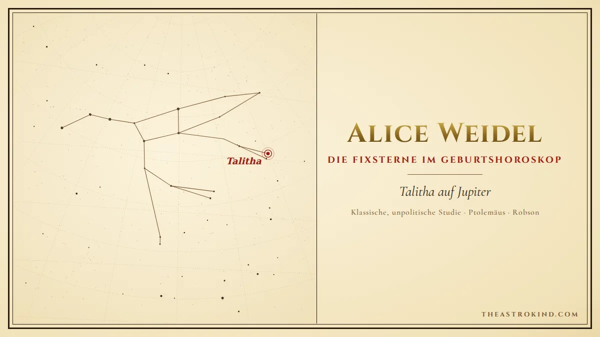 Fixsterne im Geburtshoroskop von Alice Weidel: Was die Sterne versprechen
