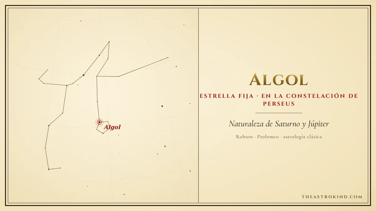 Algol en la carta natal: la estrella demoníaca según Robson