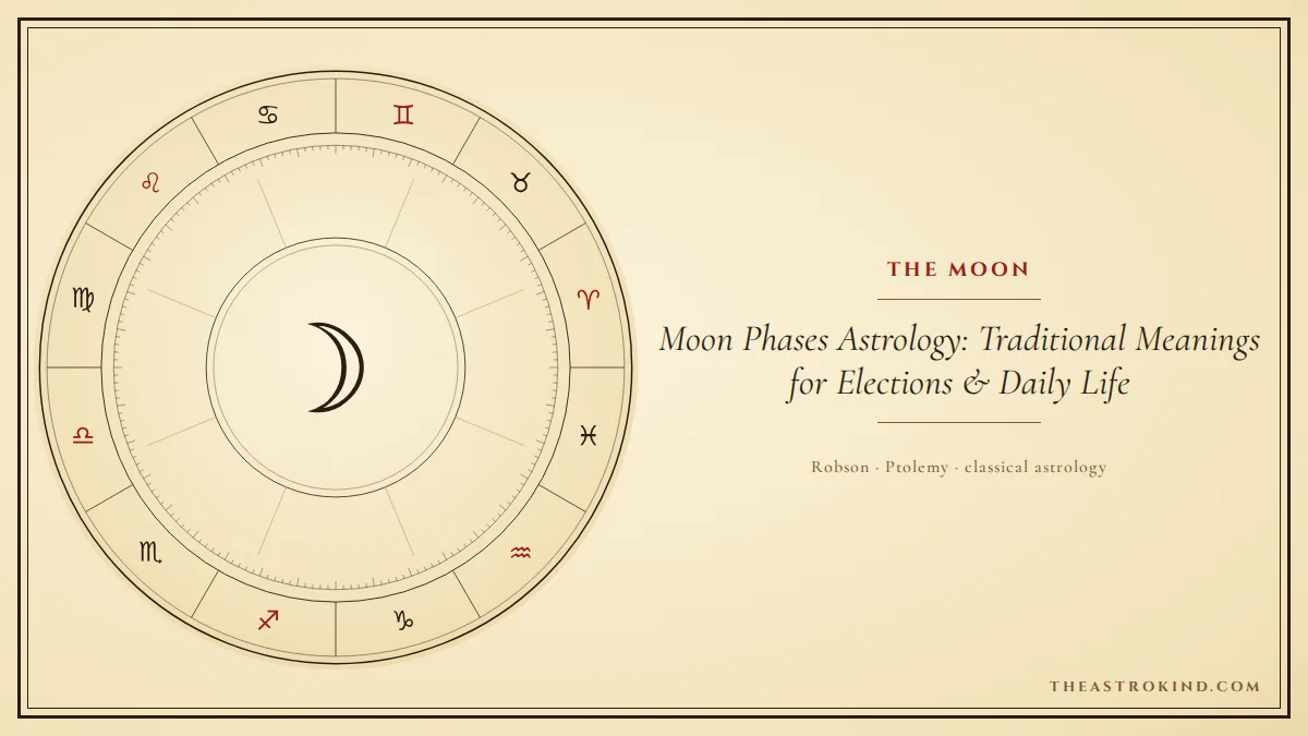 Moon Phases Astrology: Traditional Meanings for Elections & Daily Life