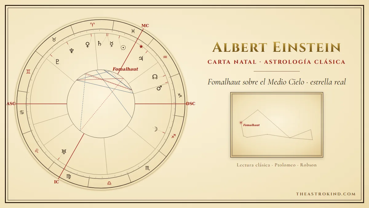 Carta natal de Albert Einstein: genio bajo las estrellas
